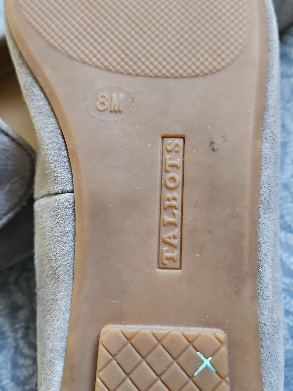 Pale Grey Suede Flats - Picture 4 of 4